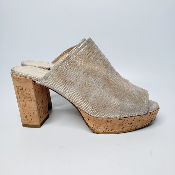 Donald J Pliner Snake Skin Leather Slip On Heels 6M - Picture 3 of 9